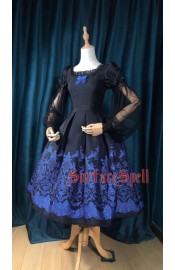 Surface Spell Gothic Nocturne Puffy Sleeve One Piece(Full Payment Without Shipping)